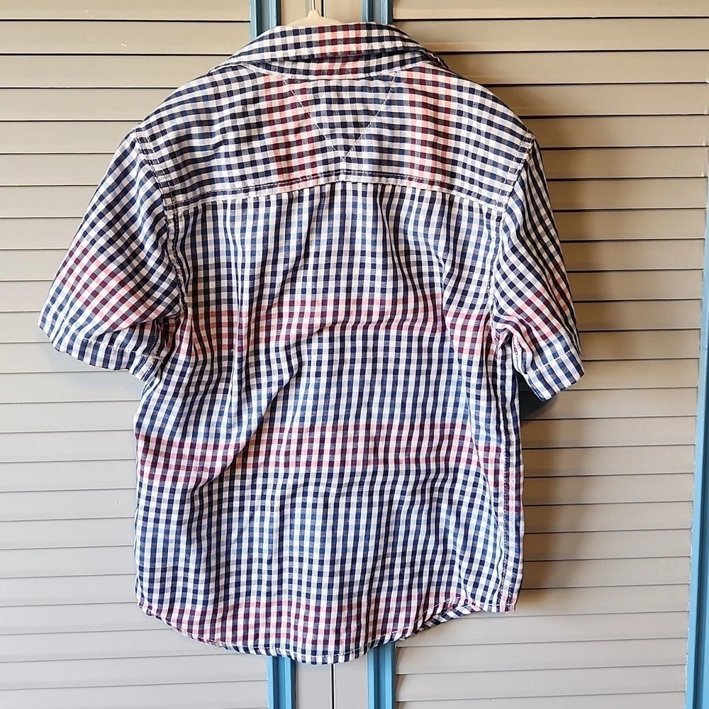 Tommy Hilfiger Blue Pink White Plaid Button Down Shirt - Picture 8 of 13